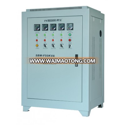 SBW-F Series Three-Phase Split-Phase Regulating Full-Automatic Compensated Voltage Stabilizer 50k